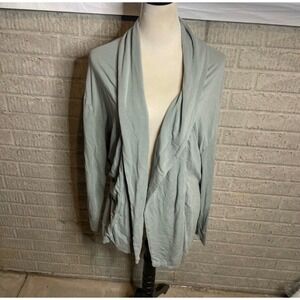 GapFit Women's Light Blue Long Sleeve Open‎ Front Cardigan Sweater Size L